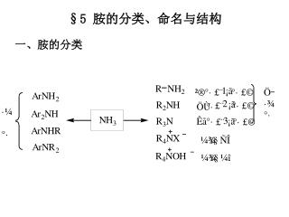 §5 胺 的分类、命名与结构