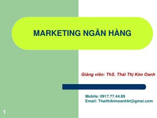 MARKETING NGÂN HÀNG