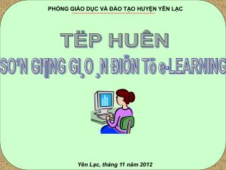 PHÒNG GIÁO DỤC VÀ ĐÀO TẠO HUYỆN YÊN LẠC