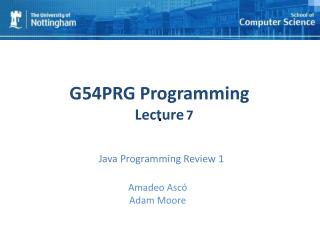 Java Programming Review 1