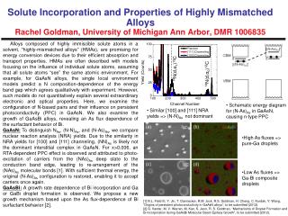 High As fluxes =&gt; pure-Ga droplets Low As fluxes =&gt; Ga-Bi composite droplets