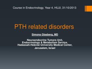 PTH related disorders