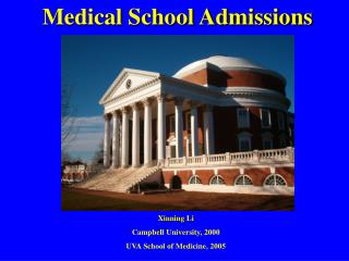 Medical School Admissions