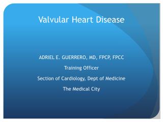 Valvular Heart Disease