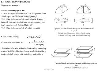 6.5 CAÛM BIEÁN ÑIEÄN DUNG ( Capacitive transducer )