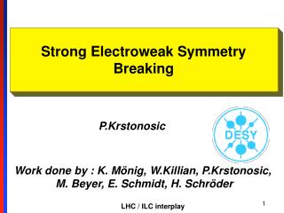 Strong Electroweak Symmetry Breaking
