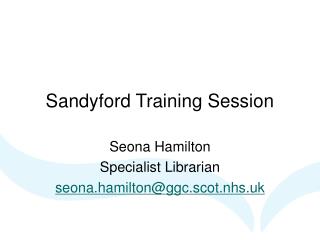 Sandyford Training Session