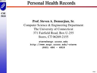 Personal Health Records