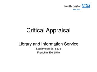 Critical Appraisal