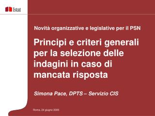 Simona Pace, DPTS – Servizio CIS