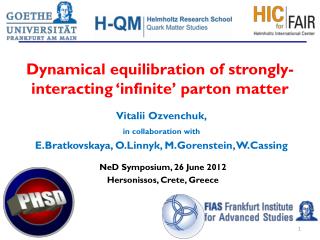 Dynamical equilibration of strongly-interacting ‘infinite’ parton matter
