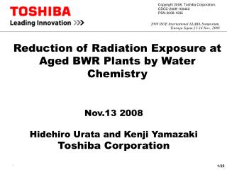 Reduction of Radiation Exposure at Aged BWR Plants by Water Chemistry