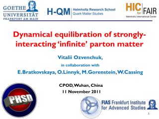 Dynamical equilibration of strongly-interacting ‘infinite’ parton matter