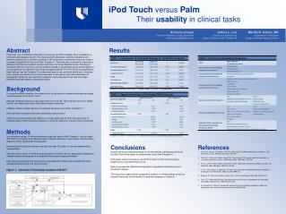 iPod Touch versus Palm Their usability in clinical tasks