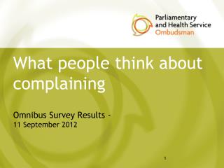 What people think about complaining