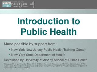 Introduction to Public Health