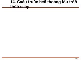 14. Caáu truùc heä thoáng löu tröõ thöù caáp