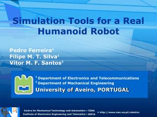 Simulation Tools for a Real Humanoid Robot