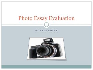 Photo Essay Evaluation