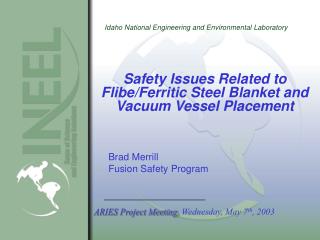 Safety Issues Related to Flibe/Ferritic Steel Blanket and Vacuum Vessel Placement