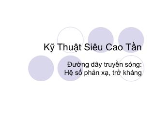 Kỹ Thuật Siêu Cao Tần