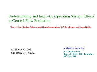 Understanding and Improving Operating System Effects in Control Flow Prediction