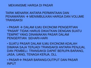 MEKANISME HARGA DI PASAR