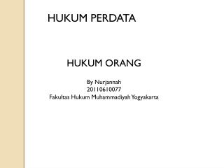 HUKUM PERDATA