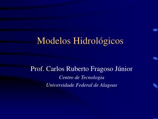 Modelos Hidrológicos