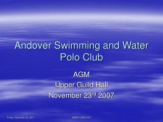 Andover Swimming and Water Polo Club