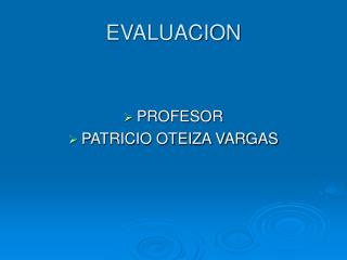 EVALUACION