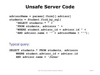 Unsafe Server Code