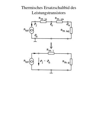 Thermisches Ersatzschaltbid des Leistungstransistors