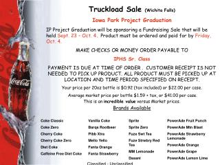 Truckload Sale (Wichita Falls) Iowa Park Project Graduation