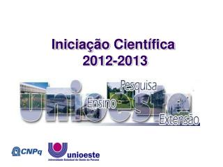 Iniciação Científica 2012-2013