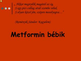 Metformin bébik