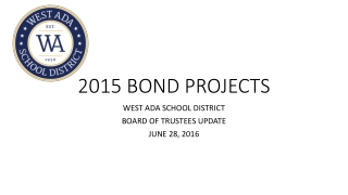 2015 BOND PROJECTS