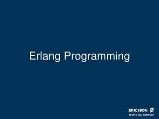 Erlang Programming