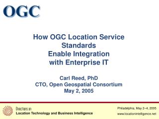 Philadelphia, May 2–4, 2005 locationintelligence