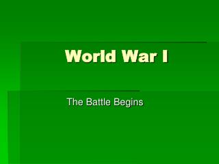 World War I