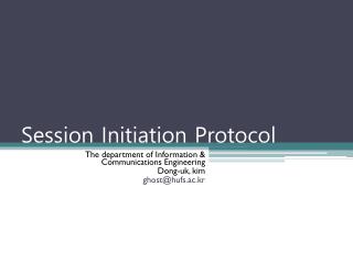 Session Initiation Protocol