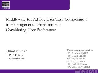 Hamid Mukhtar PhD Defense 16 November 2009