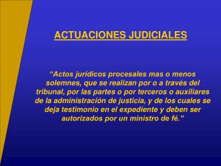 ACTUACIONES JUDICIALES