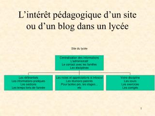 L’intérêt pédagogique d’un site ou d’un blog dans un lycée