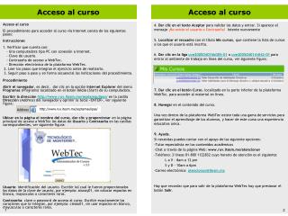 Acceso al curso