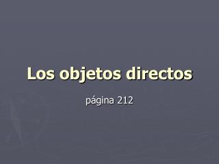 Los objetos directos