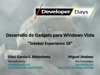 Desarrollo de Gadgets para Windows Vista “Sidebar Experience SX”