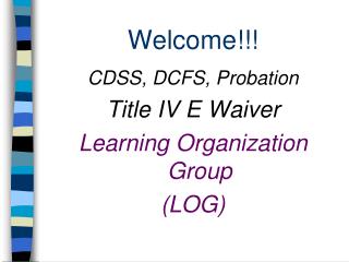 Welcome!!!