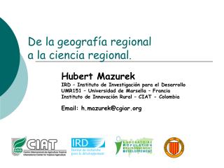 De la geografía regional a la ciencia regional .