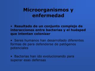 Microorganismos y enfermedad